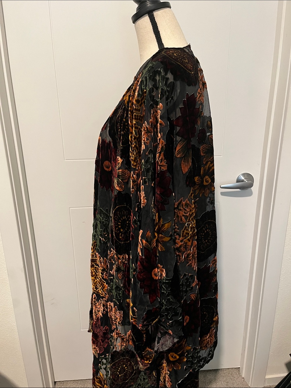 Torrid Multicolor Burnout Design Open Style Ruana Bohemian Modern Resort NWT - Picture 4 of 9